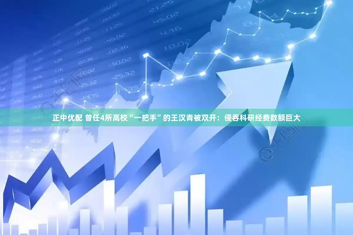 正中优配 曾任4所高校“一把手”的王汉青被双开：侵吞科研经费数额巨大